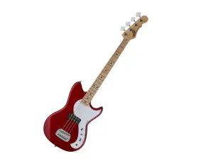 Ti-flb-111r03m30 G&l Tribute Series Fallout Bass - Candy Apple Red With Maple Fb Used