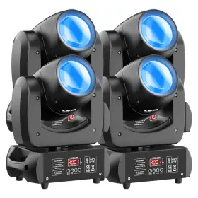 Zq02021 Gdjrttk 4pcs 150w Led Beam Moving Head 18 Prism 8 Gobo Stage Light Dmx Dj Spot Party