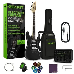 Gi-150 Gearit 810166801256 Canyon Series 39 Inch Electric Guitar Set With Amplifier Hss Pickup Co