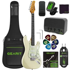 Gst-100 Gearit 815248029191 Electric Guitar Kit Bundle Premium Mahogany Tonewood Mission Series