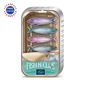 5321927 Genuine Fred Fish N Clips Sardine Bag Set 4 Food Storage Iridescent Finish