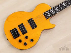 Lpb-2 Gibson 1991 Les Paul Deluxe Plus Bass Transparent Amber With Bartolini Case