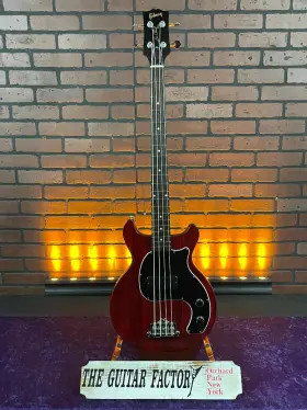 Lpjrdcbass-0701-u Gibson 2022 Les Paul Junior Tribute Doublecut Electric Bass - Worn Cherry W