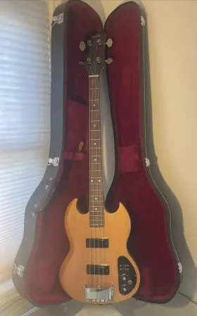188909 Gibson Sb-450 Electric Bass Guitar 70s Natural Made Usa And Hard Case Euc