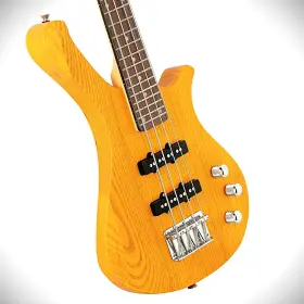 54654899 Glarry Yellow Short Scale Micro Bass Solid Mahogany Body For Kids Guitarists Travel