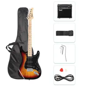 Glarry 611890868894 Full Size Electric Guitar For Music Lover Beginner With 20w Amp And Ac