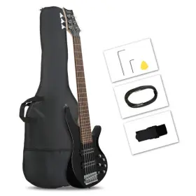 Glarry 629722701318 44ftft Gib 6 String Pickup Laurel Wood Fingerboard Electric Bass Guitar