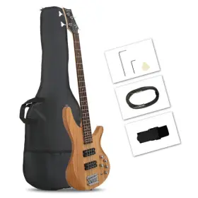 Glarry 629722702049 44ftft Gib 5 String Laurel Wood Fingerboard Electric Bass Guitar