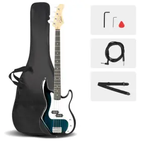 Glarry 629722702223 P Electric Bass Guitar Cord Wrench Tool Case Belt Plectrum Blue