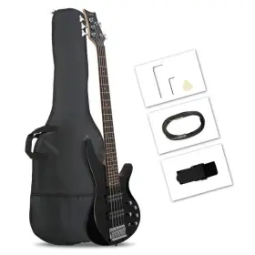 Glarry 629722702322 Gib 5 String H-h Pickup Laurel Wood Fingerboard Electric Bass Guitar