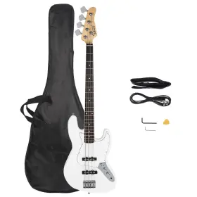 65465 Glarry Electric Gjazz Bass Guitar Cord Wrench Tool White Ideal For Beginners