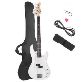 Glarry 680811509093 Electric Bass Guitar Full Size 4 String Rosewood Basswood Fire Style E