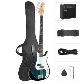 Glarry 810158427969 Full Size Electric Bass Guitar 20w Amp 4 String Beginner Starter Kit Accessorie