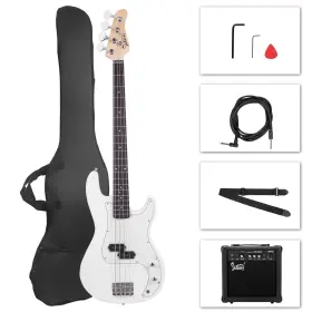 Glarry 810158428041 Full Size Electric Bass Guitar With 20w Amp 4 String Beginner Starter Kit Wi