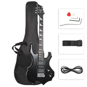 Glarry 810158428126 Cool Burning Fire Style Electric Guitar Christmas Gift For Beginner Lo