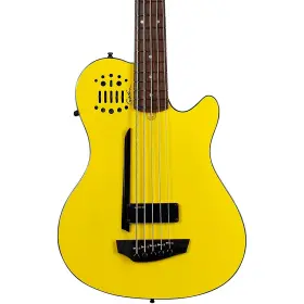 053766 Godin A5 Ultra Yellow Flame Robert Trujillo Le 5-string A/e Bass Guitar M72