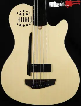 Godin 623501050789 A5 Ultra Fretless Sf Semi-acoustic Natural Electric Bass Guitar With Gig Bag