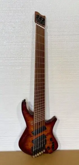 G-b6ms Gosila 6 String Headless Electric Bass Guitar Poplar Body Roasted Maple Neck