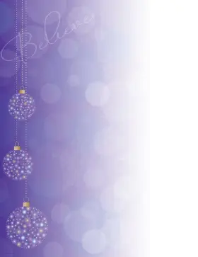 2014040 Great Papers Believe Ornaments Letterhead 11x8.5 White 80ct