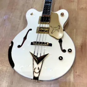 G6136b-tp-awt Gretsch Tom Petersson Signature Falcon 4-string Bass Aged White