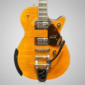 G6134tfm-nh Gretsch Jt24041093 Nigel Hendroff Signature Penguin Mij Electric Guitar - Amber