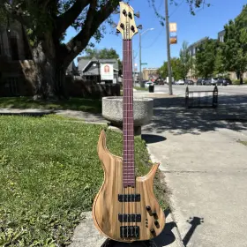 Mmth018 Grog Guitars Rainbow Poplar Mammoth 4 Bass With Gator Icon Hybrid Case