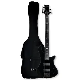 Gstyle 680168608005 Tario Black 5 String Fretless Electric Bass Bolt On Maple Neck Poplar Body