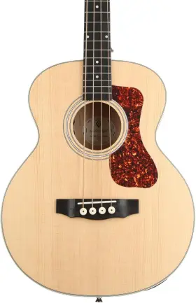 383-5604-904 Guild Guitars Jumbo Jr Bass Flame Maple Acoustic Blonde Archback Solid Top