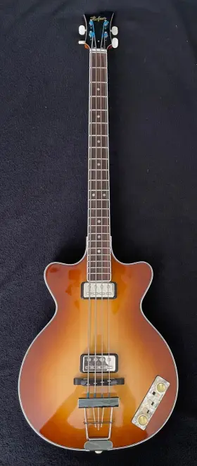 2-dc-0 H Fner Hofner 500/2 Double Cutaway Club Bass