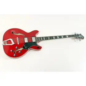 Hagstrom 197881127671 Viking Short-scale Bass Guitar Transparent Cherry Ob