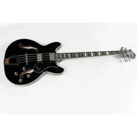 Hagstrom 197881135690 Viking Electric Short-scale Bass Guitar Black Ob