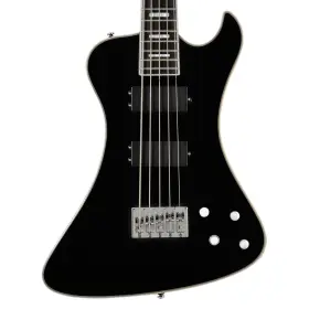 Hagstrom 340071904146 Nekromant 5 Single Cut 5-string Bass Guitar - Black Gloss