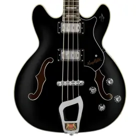 Hagstrom 809179805407 Viking Semi-hollow Electric Bass Guitar - Black Gloss Open Box