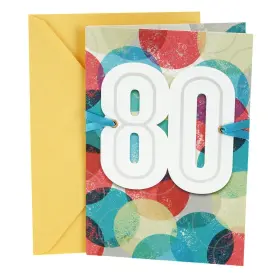 0499rzb1154 Hallmark Birthday Greeting Card Color Orbs 80th Vehicle Auto Automotive Oem