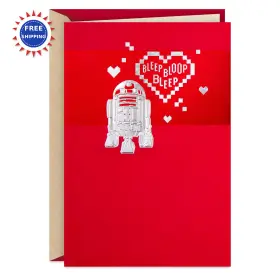 0529vfe7575 Hallmark Valentine S Day Card Star Wars R2-d2 And Hearts Valentines Vehicle