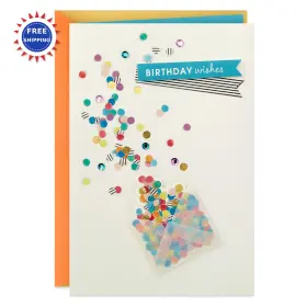 599rzb1165 Hallmark Birthday Card Envelope With Confetti Vehicle Auto Automotive Oem