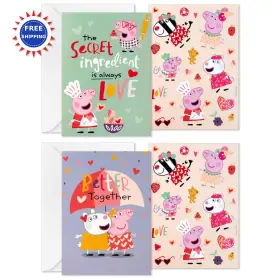 5etv1076 Hallmark Valentines Day Cards And Stickers For Kids School 24 Classroom Peppa