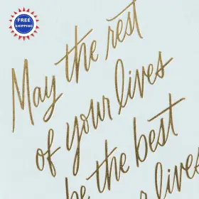 5rzh1241 Hallmark Wedding Card Signature Bridal Shower Engagement Rest Of Your Lives