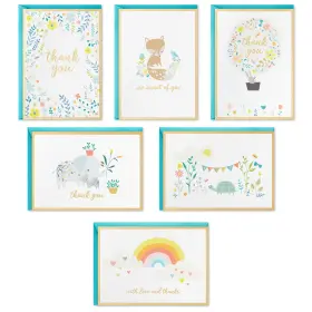 5stz1087 Hallmark Baby Shower Thank You Cards Assortment Animals Flowers 24 Envelopes