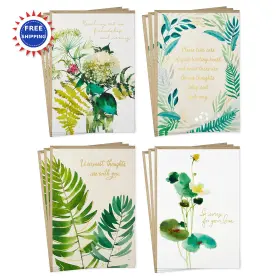 5stz1097 Hallmark Sympathy Cards Assortment Watercolor Greenery 12 Pack Assorted Thinking