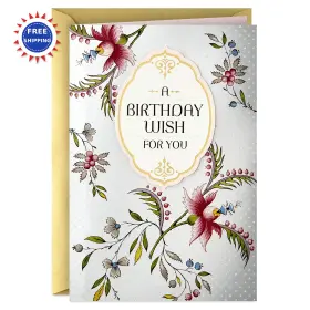 699rzp1013 Hallmark Birthday Card Golden Thread Wish Vehicle Auto Automotive Universal Fit