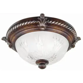 Hampton Bay 718212080580 Bercello Estates 15 Inch Traditional 2-light Volterra Bronze Dimmable Flush Mount