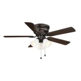 Hampton Bay 845952001404 Clarkston Ii 44 Inch Led Indoor Oil Rubbed Bronze Ceiling Fan With Light Kit