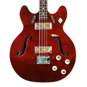 Ft72 Harmony H420 Vintage Thinline Electric Hollowbody Bas Guitar With Dearmond Pus