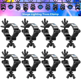 Zq19005 Holdlamp 8pcs Stage Par Light 2 Inch Hook Aluminum Alloy Truss O-clamp Heavy Duty 220lbs