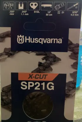 596553351 Husqvarna Xcut 693037264271 Genuine X-precision Sp21g 12 Inch Chain .325 Mini .043 51dl Dlr