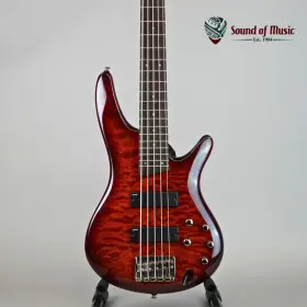Ibanez 060106060103 Sr405qm 5-string Electric Bass - Char Brown Burst Used