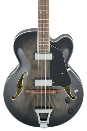 Ibanez 549763114785 Afb Artcore Hollow Body Electric Bass With Wooden Bridge - Transparent Bl