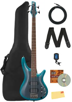 Sr300e Ibanez 840262252492 Sr Standard Bass Guitar - Cerulean Aura Burst With Gig Bag