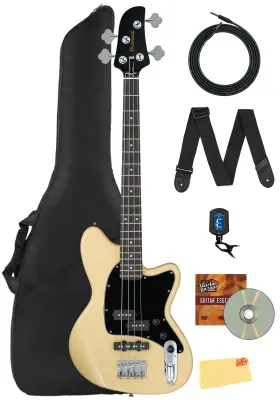 Tmb30 Ibanez 840262252799 Talman Bass Guitar - Ivory With Gig Bag